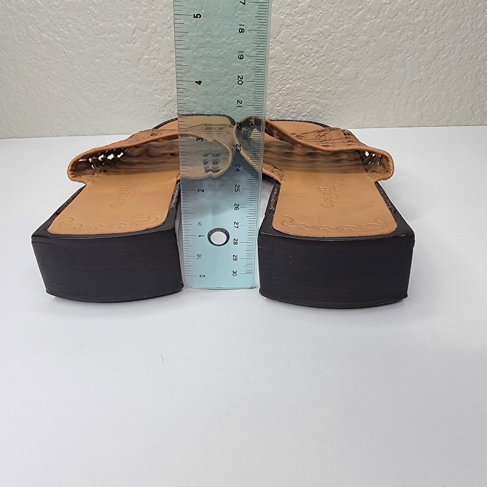 Cole Haan Womens Country Woven Leather Square Toe Slip On Sandals Size 8.5 - Picture 4 of 11